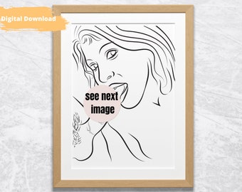 Blow Job Line Art Etsy