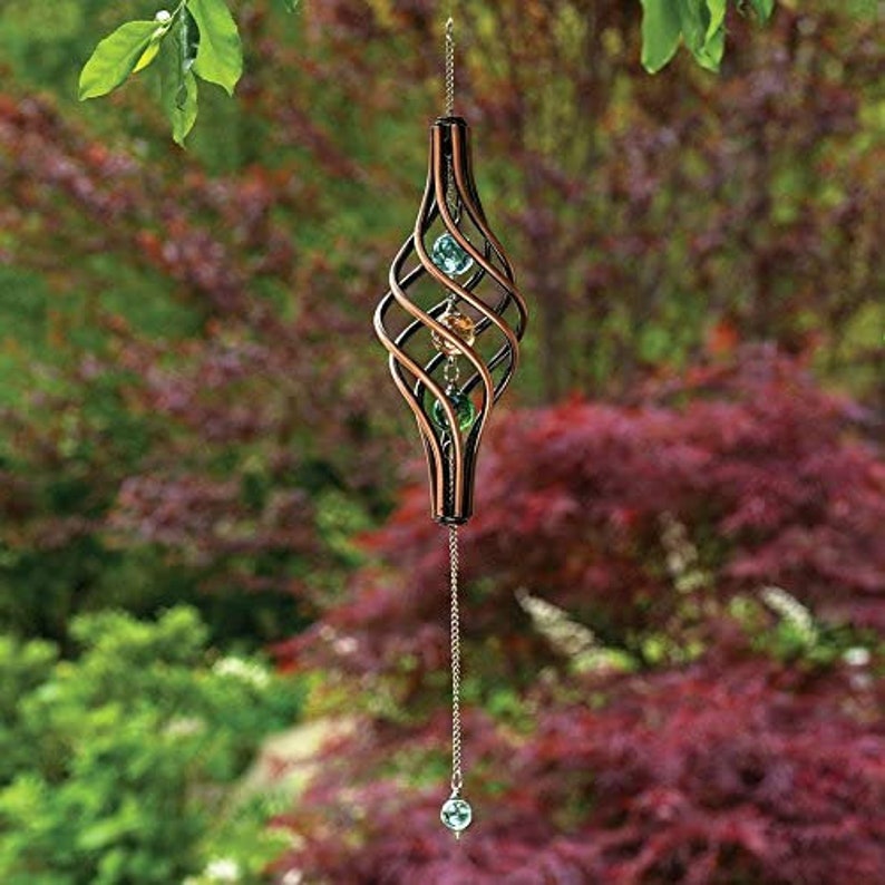 Unique Copper Hanging Wind Spinner Etsy
