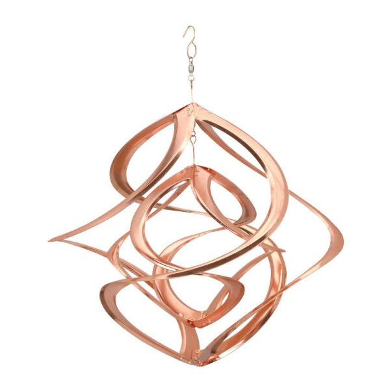Orbiting Copper Hanging Wind Spinner Etsy