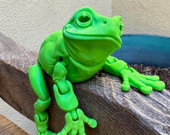 Articulated Magnetic White's Tree Frog 3D Printed