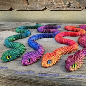3D Printed Articulated Bush Viper Snake