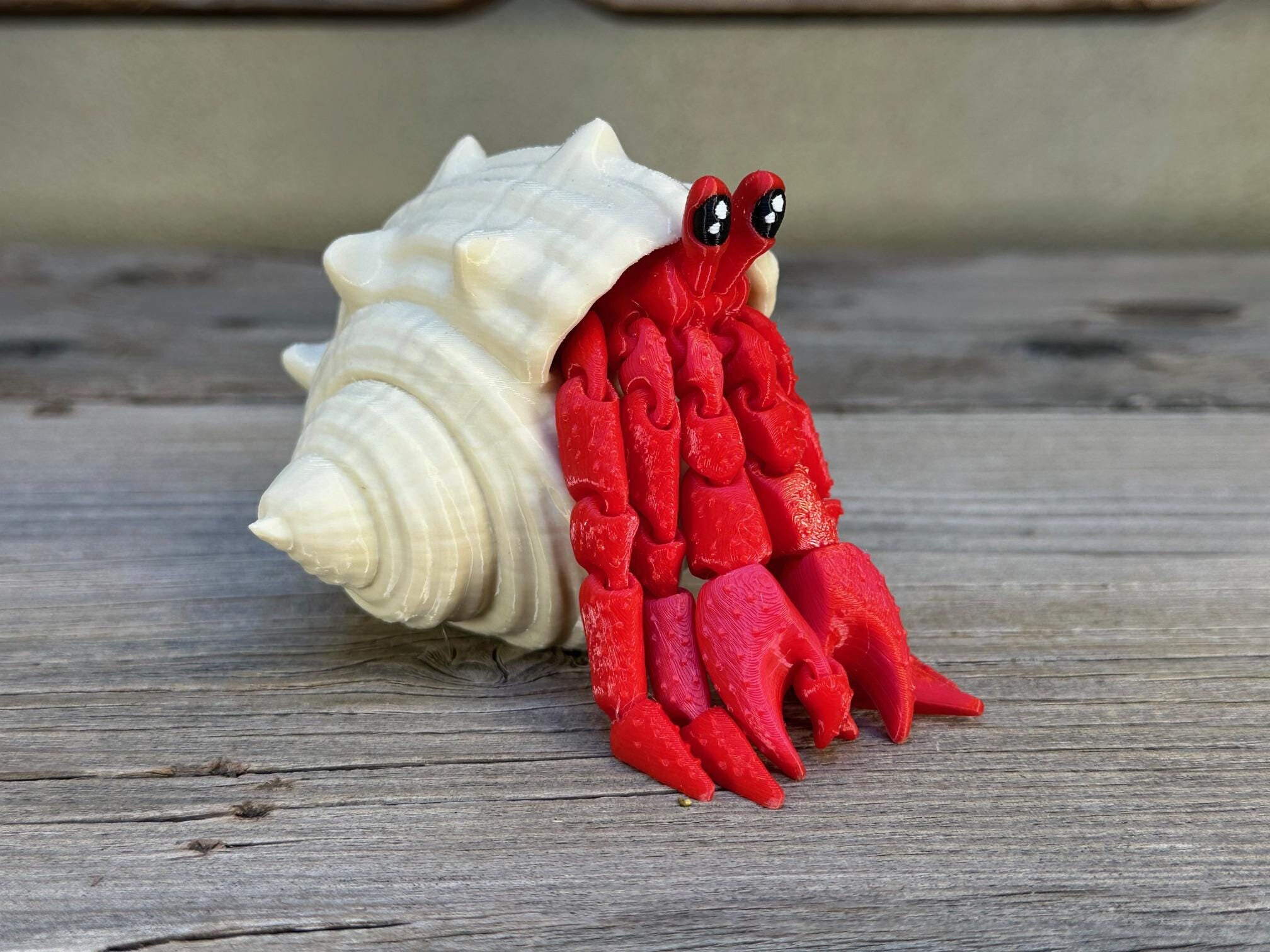 Articulated Hermit Crab With Shell 3D Printed - Etsy