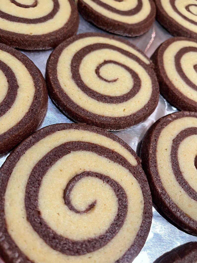 Chocolate Vanilla Swirl Cookies 3-4 Large image 4
