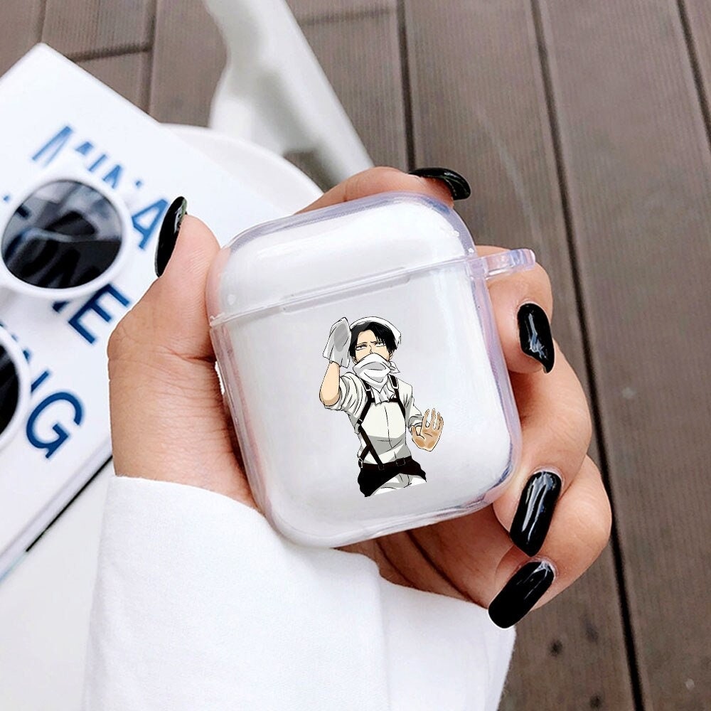 Anime Airpod Case Japanese Attack On Titan Pattern TPU Clear Etsy