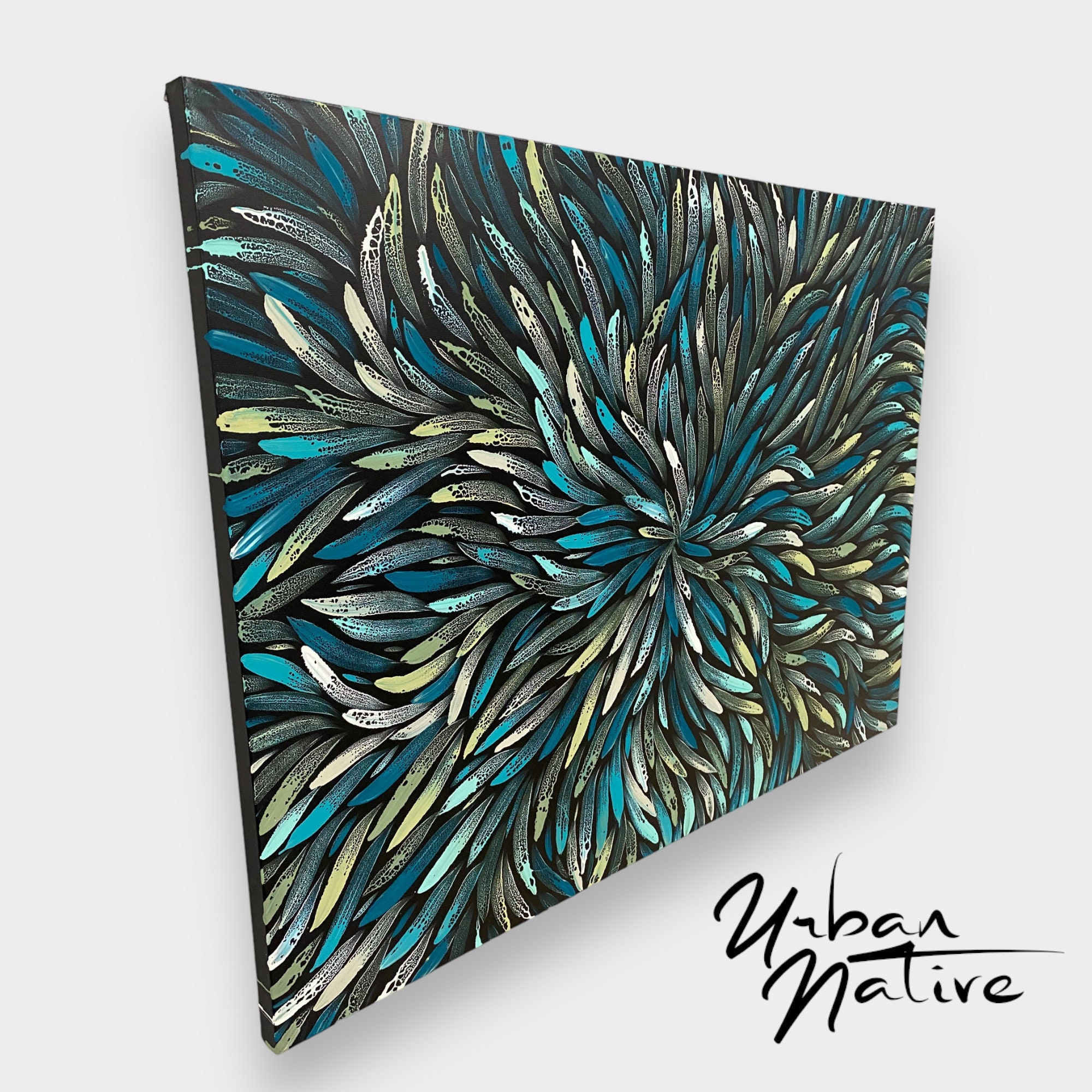 Handpainted Acrylic Wall Art Aboriginal Design Abstract Etsy