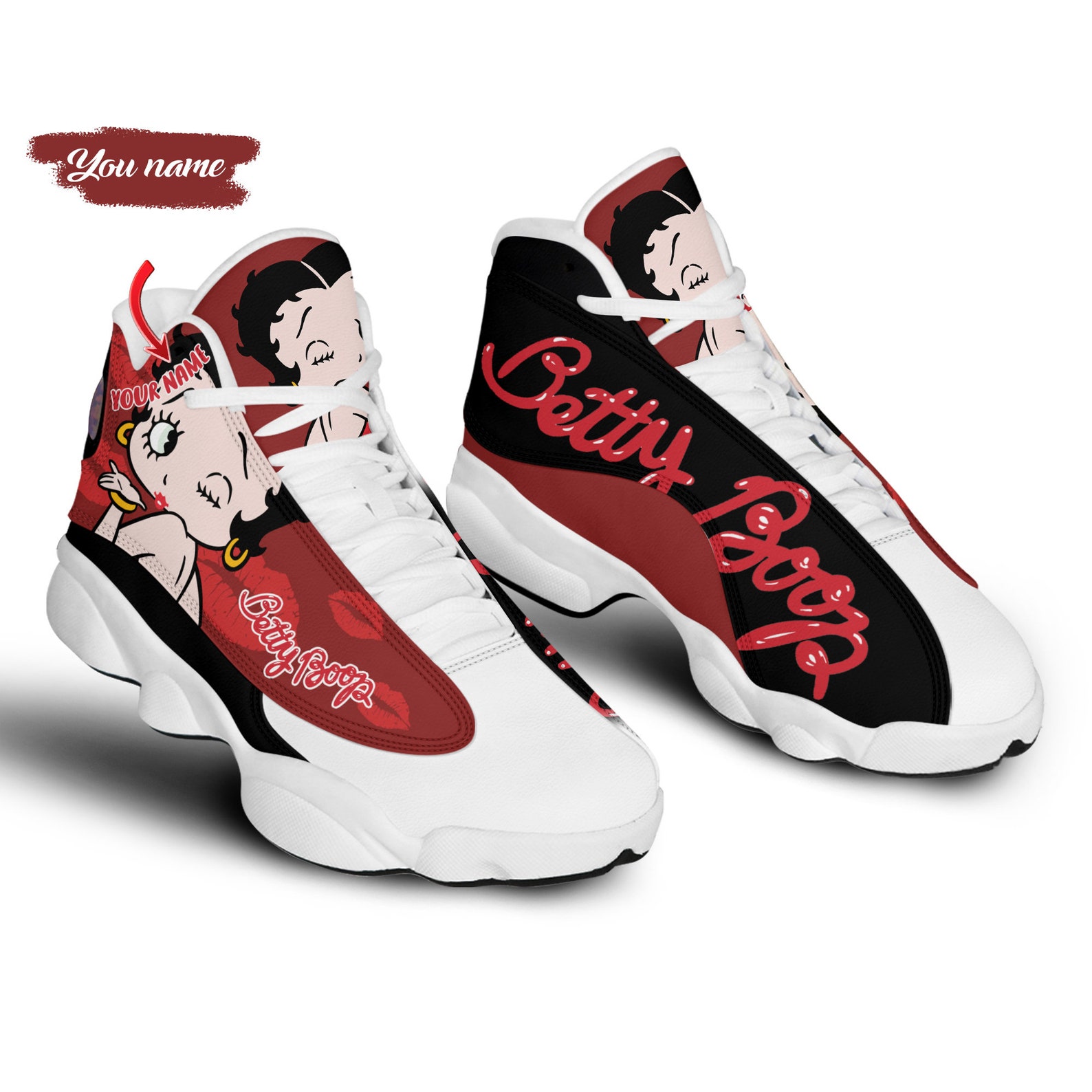 Betty Boop Cartoon Jordan Shoe Jordan 13 Shoe Betty Boop | Etsy