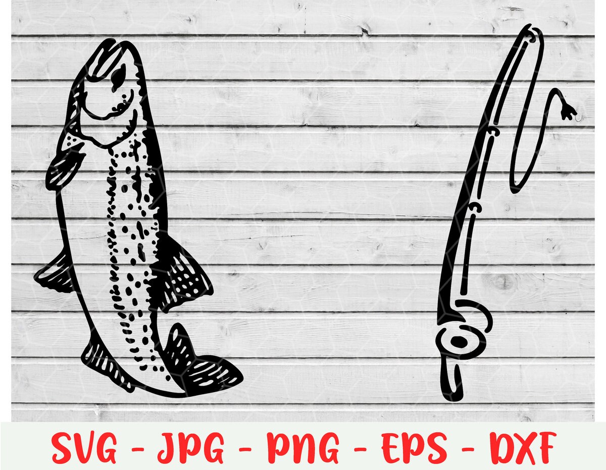 Download Fishing Svg Fish Svg Fishing Pole Svg Fisherman Svg Bass Etsy
