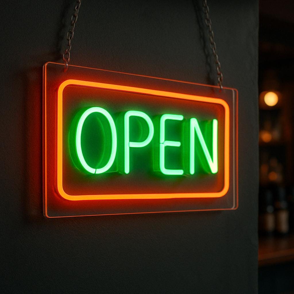Custom OPEN Neon Sign – LED Storefront Sign With Color Options ...