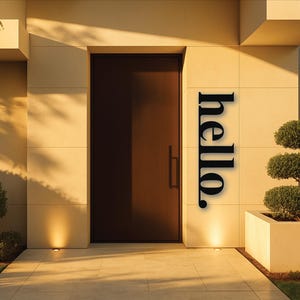 Hello Metal Sign: Modern Powder-coated Steel Porch Decor - Etsy