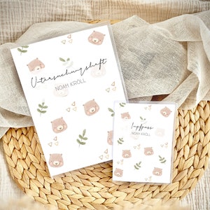 Hülle Uheft & Impfpass personalisierbar Bärchen