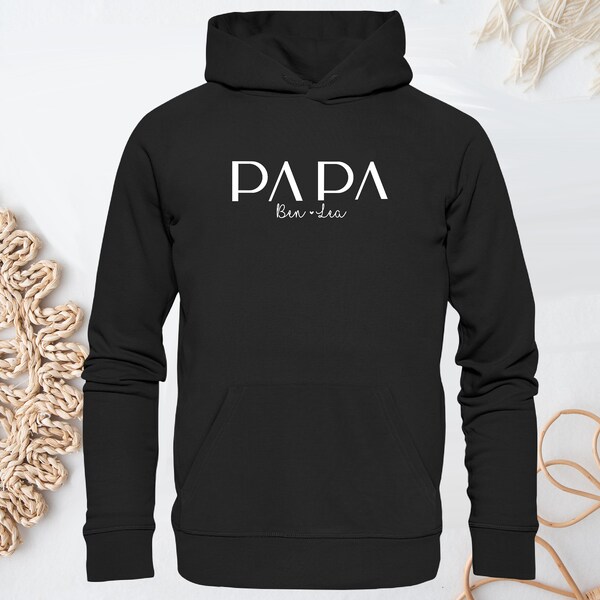 Papa Hoodie, Papa Pulli - mit den Namen der Kinder