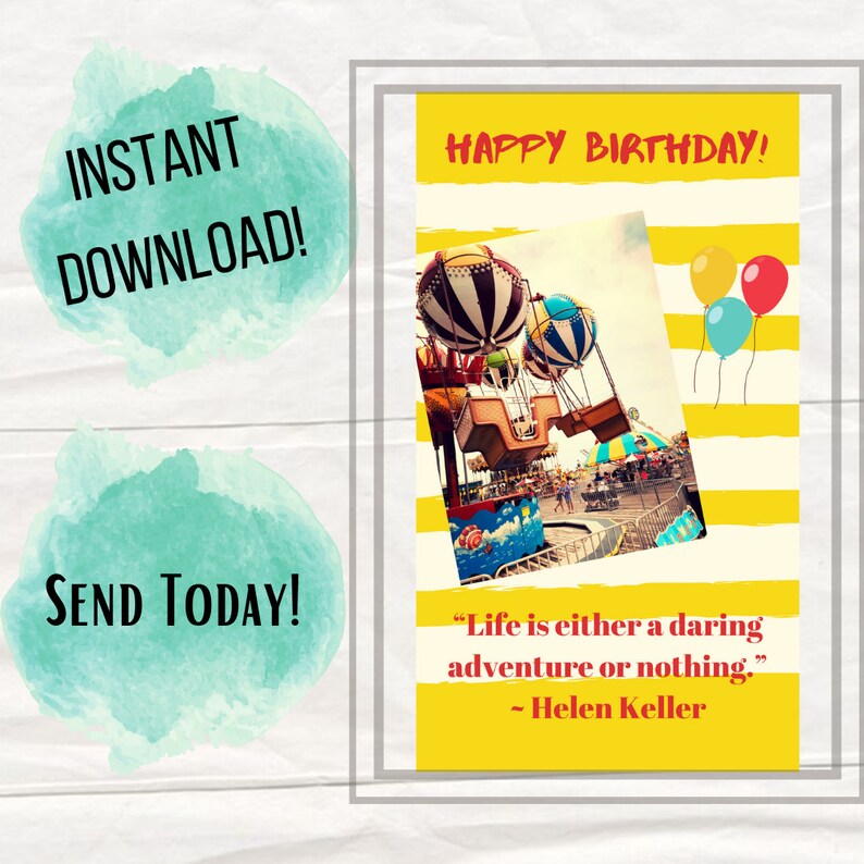 Electronic Birthday Card, Digital Birthday Card, SMS Text Phone