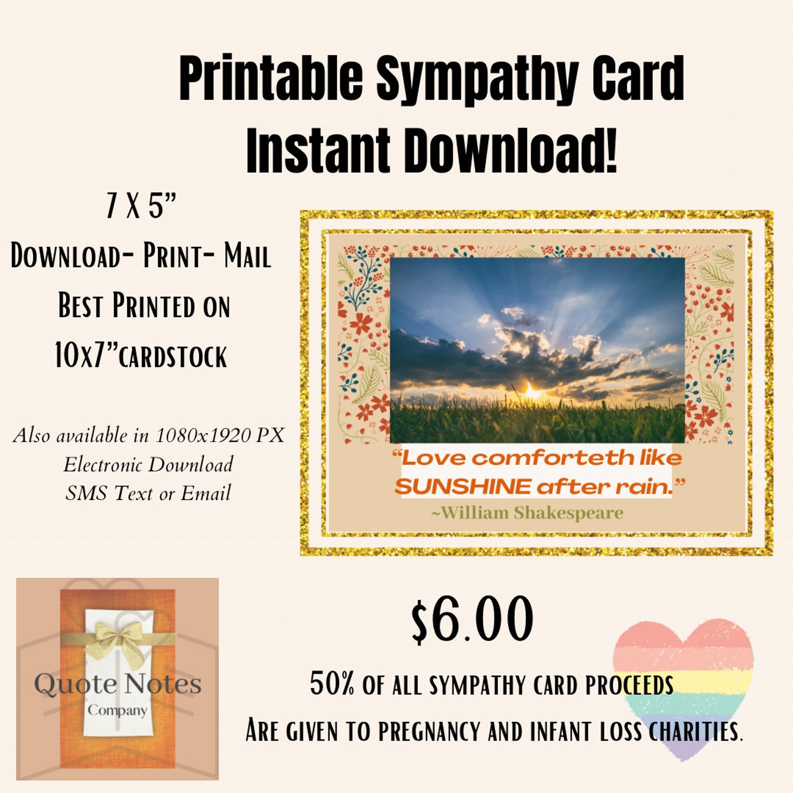 Electronic Sympathy Card Digital Card SMS Text Phone Etsy