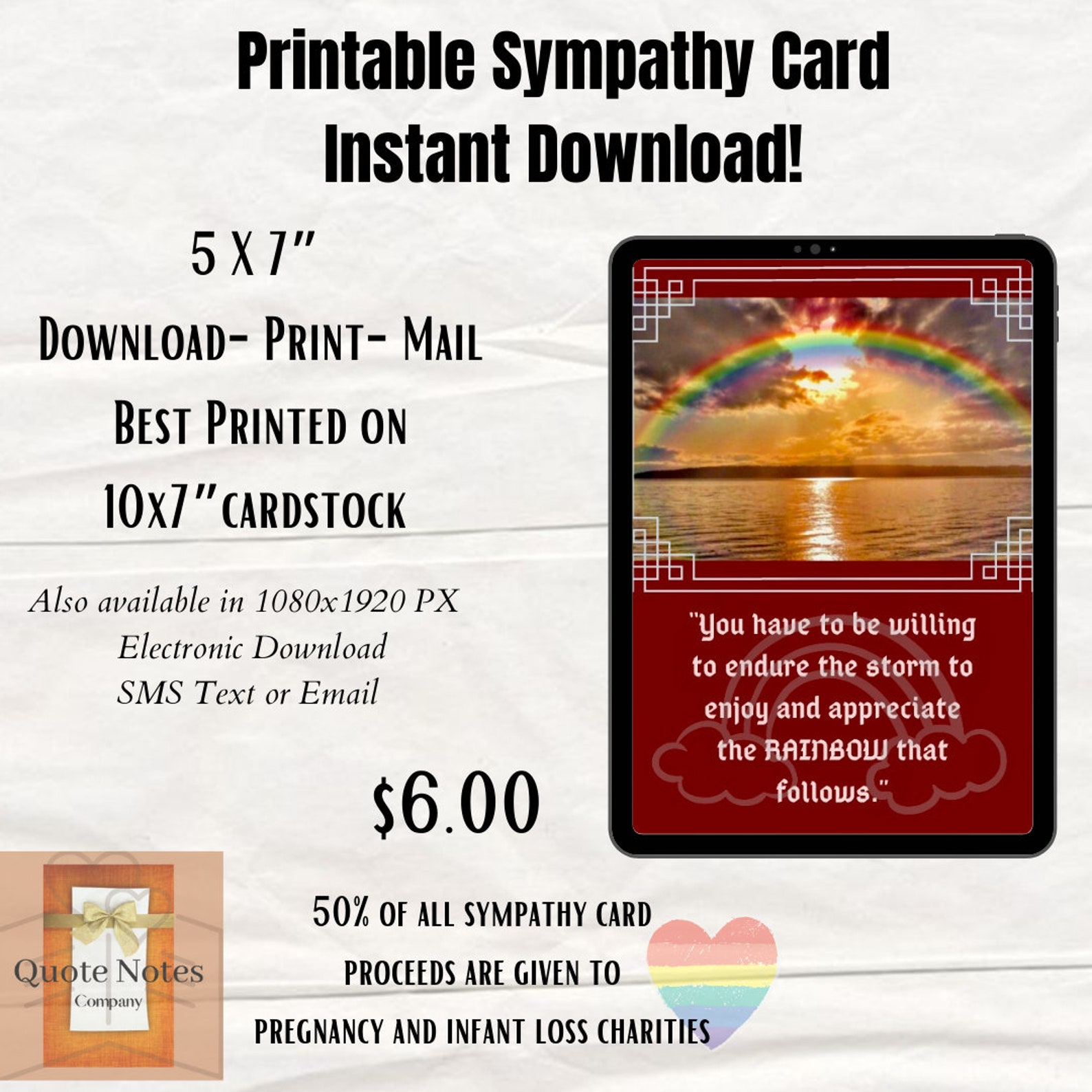 Electronic Sympathy Card Digital Card SMS Text Phone Etsy
