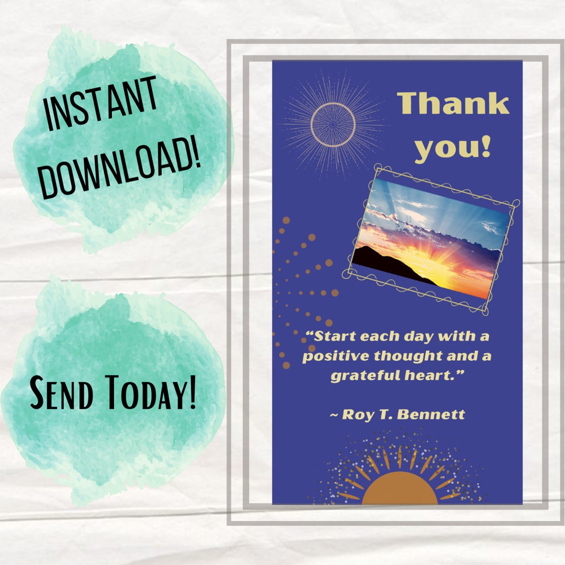 Electronic Thank You Card Digital Birthday Card SMS Text Etsy España