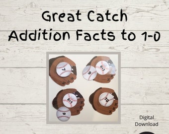 Homeschool Printables | Great Catch Addition Facts | Adding to 10 | Digital Download | Kindergarten | 1st Grade | 2nd Grade | Special Ed