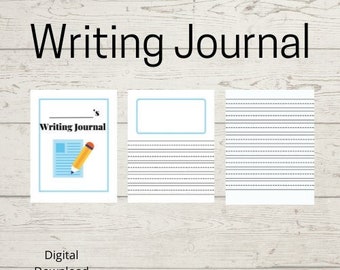 Learning Printable | Writing Journal | Homeschool Printable | Kindergarten Learning | 1st Grade | 2nd Grade | Digital Download