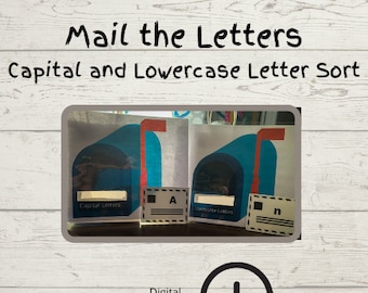 Community Helpers Mail the Letters Capital and Lowercase Letters Sort | Hands on Activity | Digital Download | Kindergarten | First Grade