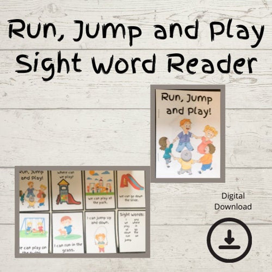 Homeschool Printables | Run, Jump and Play Sight Word Reader | Digital ...
