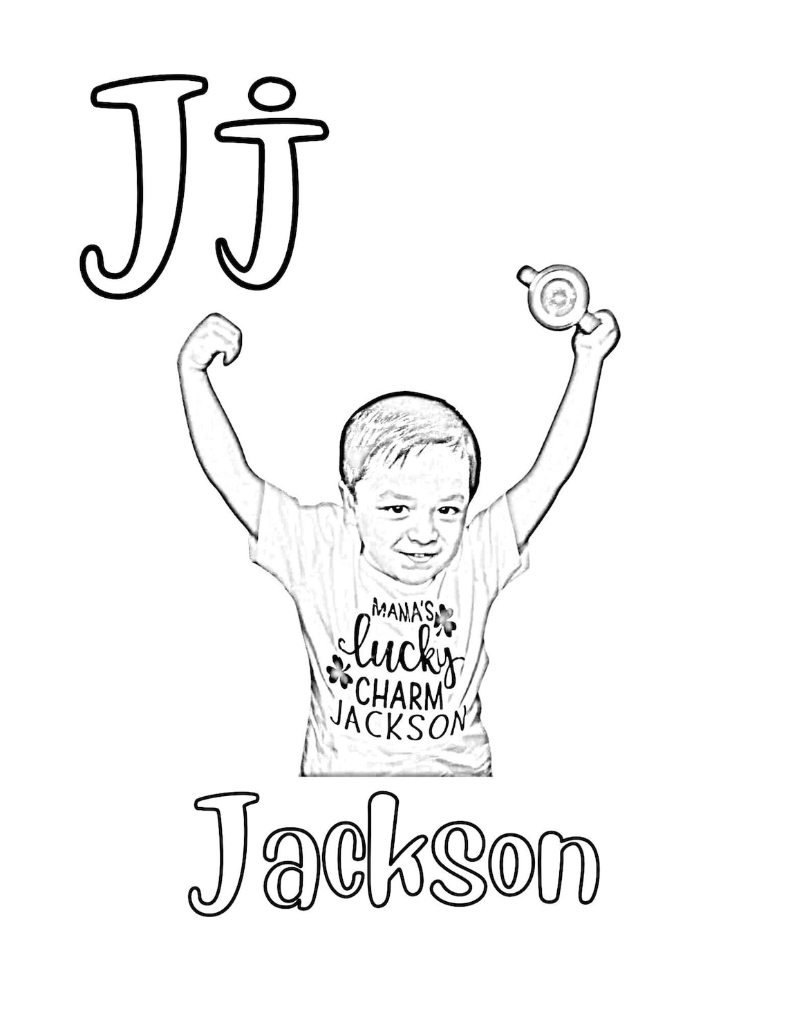 Printable Coloring Book | Personalized Printable Coloring Book | Includes 3 Custom Pages ...