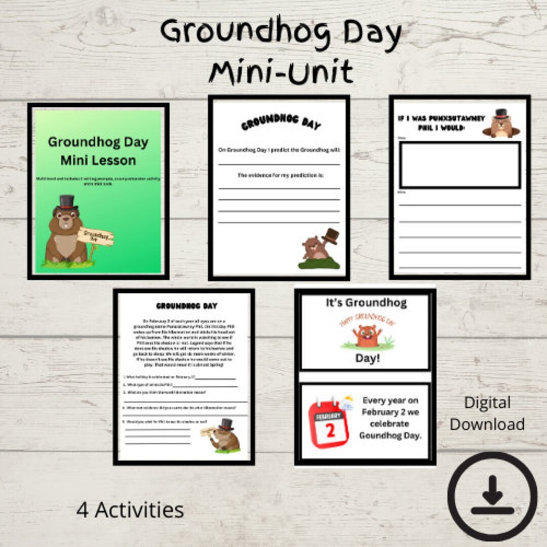 Learning Printable | Groundhog Day Mini Unit | Homeschool Printable ...