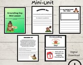 Learning Printable | Groundhog Day Mini Unit | Homeschool Printable | Multi-Level |  Digital Download | Writing Prompts | Comprehension