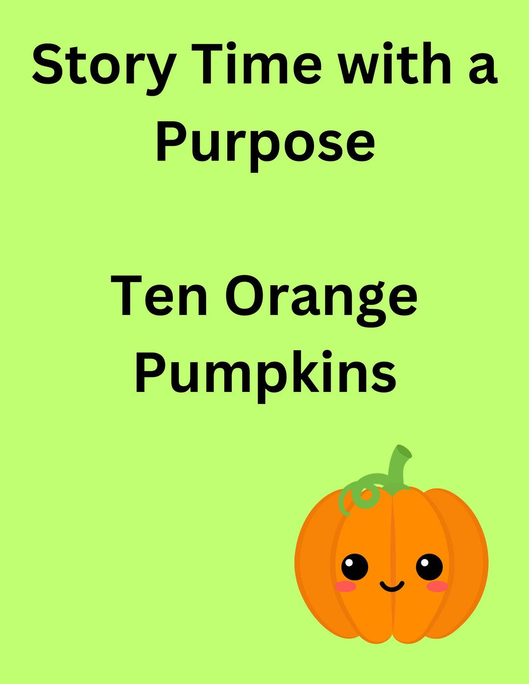 Read Aloud Activity | Ten Orange Pumpkins | Preschool Learning ...