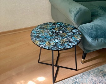 Coffee table made of epoxy resin, Living room table