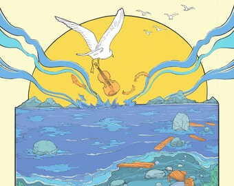 Ocean Birds Print by Taylor C Adams