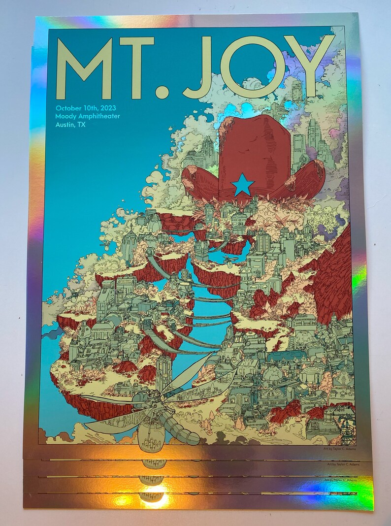 Mt Joy at Moody Amphitheater Art by Taylor C Adams Etsy