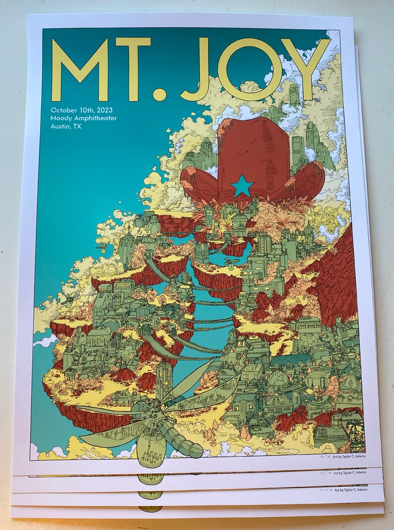 Mt Joy at Moody Amphitheater Art by Taylor C Adams Etsy