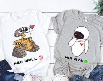 Wall E Couple Shirts Etsy Wall E Couple Shirts Etsy