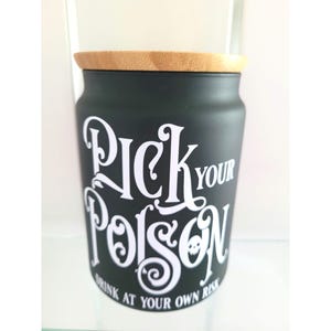 Pick Your Poison Jar – Gothic Kitchen Storage | Witchy Home Decor Gift | Alternative Homeware