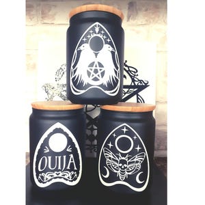 Ouija Jar Set – Gothic Planchette Jars | Witchy Kitchen Decor & Occult Witchcore Homeware