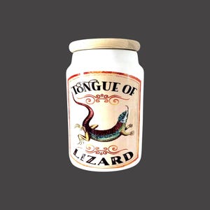 Keramische voorraadpot voor apotheker Tongue of Lizard – Gothic keukenbus, koffiepot