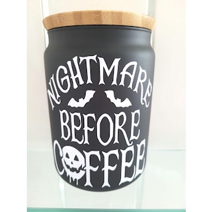 Nightmare Before Coffee Jar – Gothic Kitchen Storage | Witchy Home Decor Gift | Alternative Coffee Bar Container