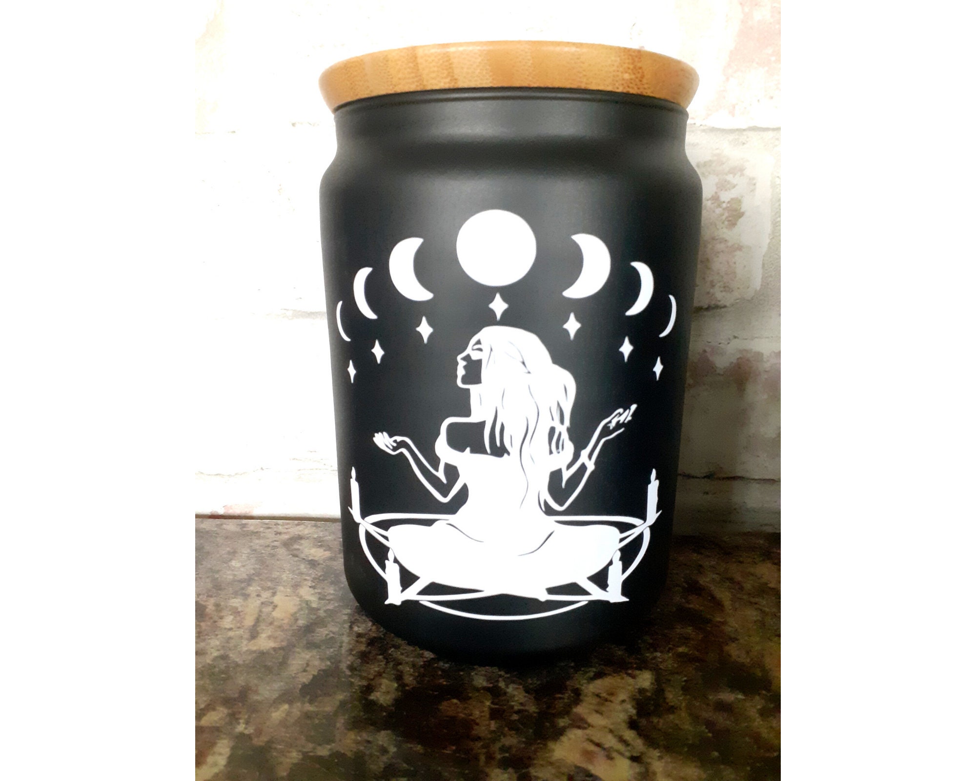 Witchy Storage Jars. Wiccan Kitchen Moon Phase Decor Gothic - Etsy