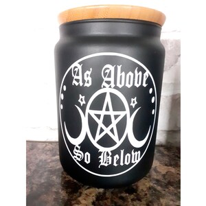 Witchy Storage Jars. Wiccan Kitchen, Moon Phase Decor, Gothic Storage ...
