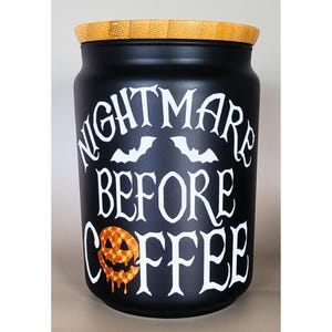 Nightmare Before Coffee Jar | Gothic Kitchen Canister | Witchy Homeware | Funny Gothic Coffee Gift
