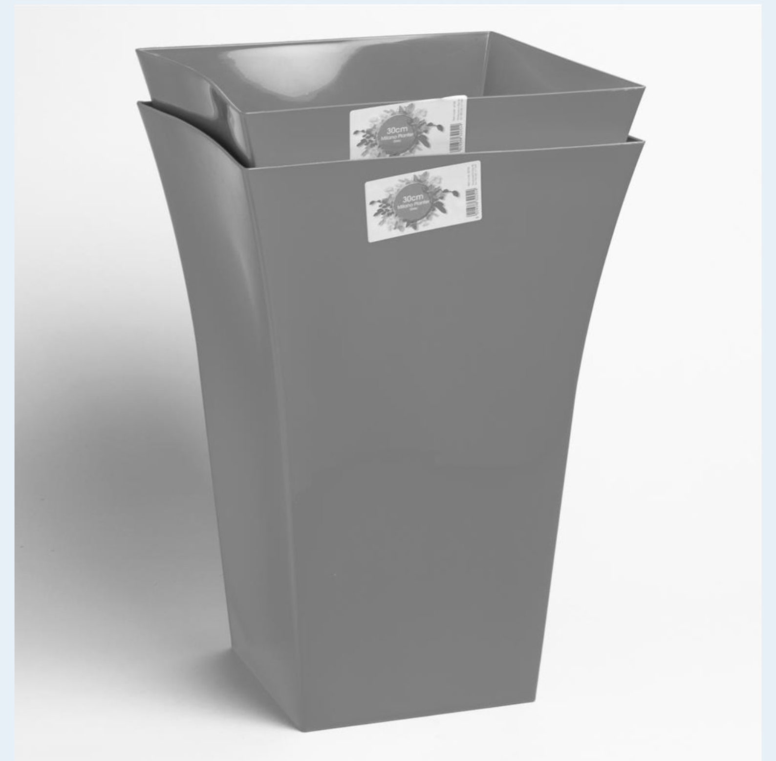 2 Large Milano Tall Planters Sqaure Plastic Garden Flower | Etsy