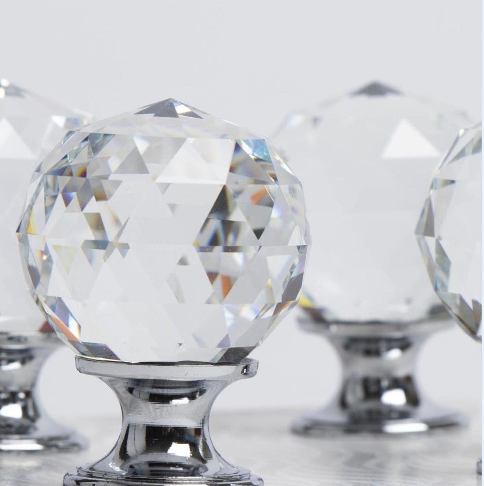 Crystal Drawer Knobs 4 Pack Etsy
