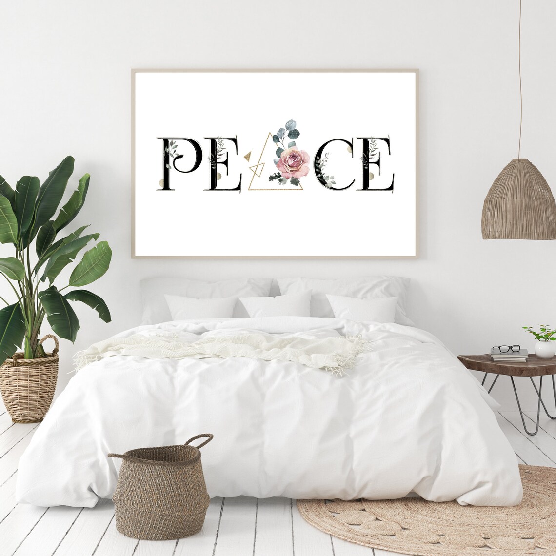 Peace Printable Wall Art Digital Download Minimalist | Etsy