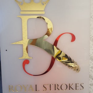 Placa de letrero personalizada, letrero comercial, letrero de espejo acrílico, logotipo de corte láser, carta comercial, letrero de logotipo de oficina, letrero de logotipo de marca, logotipo comercial