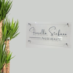 Benutzerdefinierte Acryl-Logo-Zeichen | Ihr Logo hier | Business Branding-Zeichen | Lucite Klares Acryl | Büro Dekor | Shop Frontschild | Business Logo