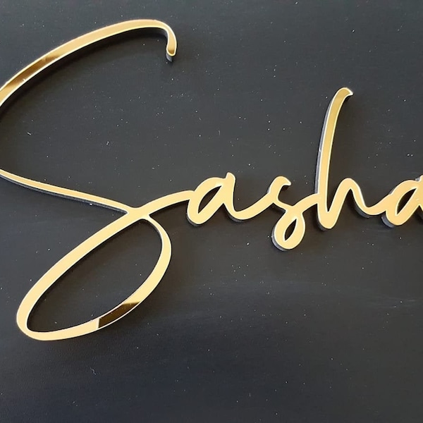 Personalized Mirror Acrylic Name Sign: Nursery, Party Decor