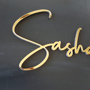 Sasha Sign Personalized Mirror Acrylic Name Sign: Nursery, Party Decor - Etsy
