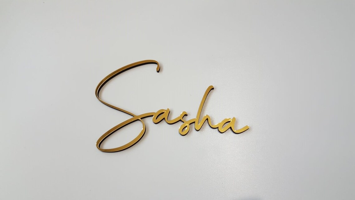 Mirror Acrylic Personalized Name Wall Decor Party Etsy