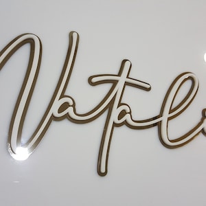 Specchio acrilico, nome personalizzato, decorazione murale, decorazione per festa, compleanno speciale, arredamento per bambini, vivai, scuole, segnaletica, spedizione espressa