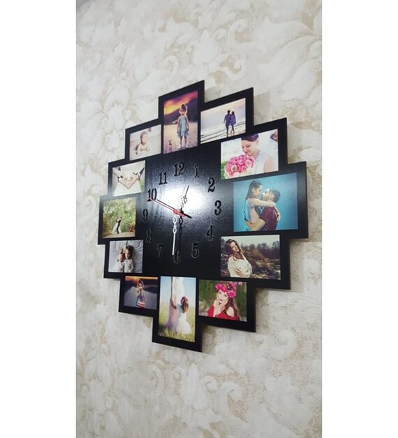 Personalized Wall Clock With Picture Etsy