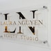 Custom Laser Cut Mirror Acrylic Logo Sign On  Acrylic With Stand Offs 